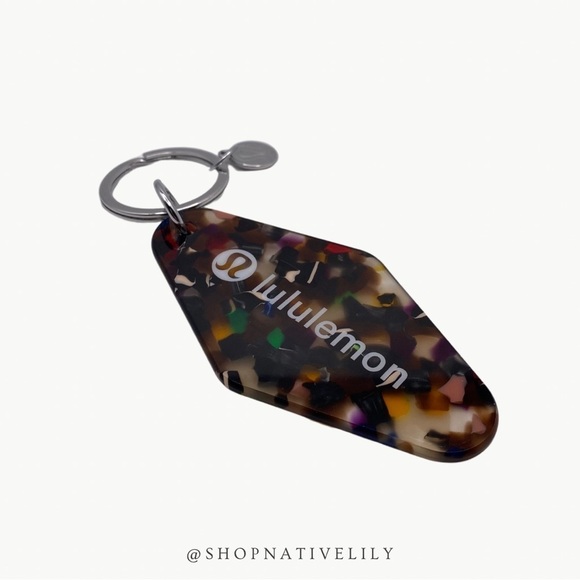 Lululemon Diamond Shaped Hotel Keychain, Brown Earth Multi - Picture 1 of 5